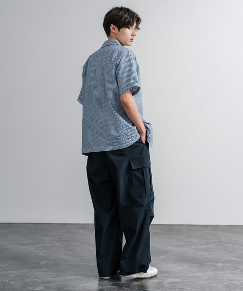 THE NORTH FACE(ザノースフェイス)の「THE NORTH FACE ザ・ノースフェイス M'S TRAVELER CHECK S/S SHIRTS ワンポイントロゴ刺繍ギンガムチェック柄半袖シャツ(シャツ/ブラウス・メンズ・レッド/チャコール/ブルー・M/XL/L)」の22枚目の写真