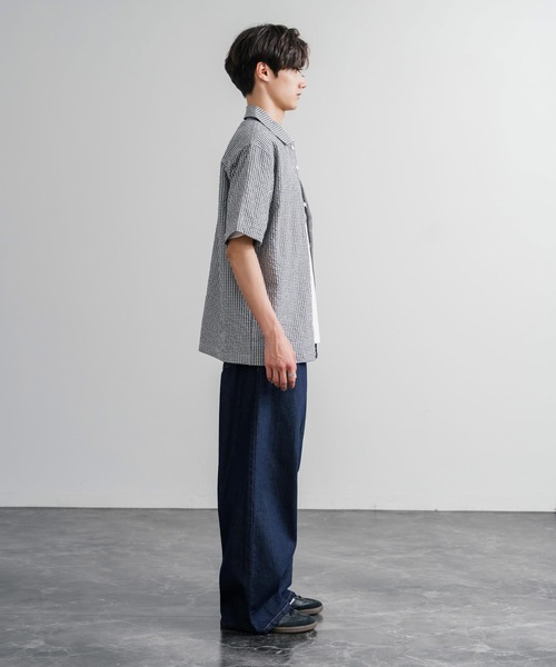 THE NORTH FACE(ザノースフェイス)の「THE NORTH FACE ザ・ノースフェイス M'S TRAVELER CHECK S/S SHIRTS ワンポイントロゴ刺繍ギンガムチェック柄半袖シャツ(シャツ/ブラウス・メンズ・レッド/チャコール/ブルー・M/XL/L)」の10枚目の写真