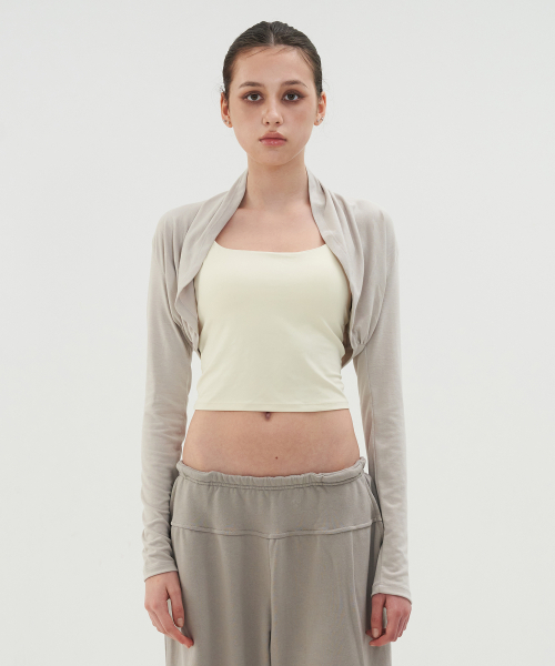 oddoneout(オッドワンアウト)の「BALLERINA DRAPE CARDIGAN LIGHT KHAKI(カーディガン/ボレロ・レディース・その他・FREE)」の3枚目の写真