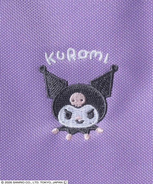 sanrio（サンリオ）の「Sanrio（サンリオ）キャラクターワンポイント刺繍スクエアリュックサック/レディース 通学 推し活バッグ（バックパック/リュック・レディース・サックスブルー/パープル/レッド/ピンク・FREE）」の8枚目の写真