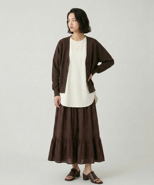 GLOBAL WORK(グローバルワーク)の「ジョーゼットプルオーバー半袖/658165(Tシャツ/カットソー・レディース・オフホワイト/ネイビー/ブラック・MEDIUM/LARGE)」の8枚目の写真