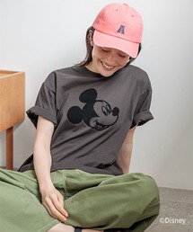 studio CLIP | MICKEY / フロッキープリントTシャツ(Tシャツ/カットソー)