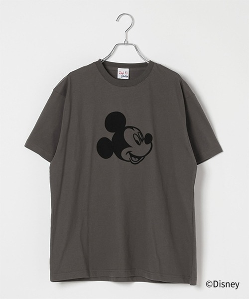 studio CLIP(スタディオクリップ)の「MICKEY / フロッキープリントTシャツ(Tシャツ/カットソー・レディース・ライトベージュ/チャコールグレー/グレー・FREE)」の4枚目の写真