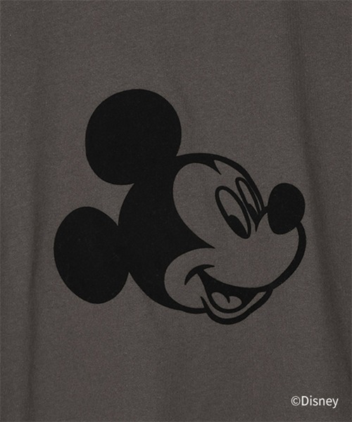 studio CLIP(スタディオクリップ)の「MICKEY / フロッキープリントTシャツ(Tシャツ/カットソー・レディース・ライトベージュ/チャコールグレー/グレー・FREE)」の10枚目の写真