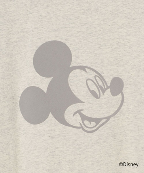 studio CLIP(スタディオクリップ)の「MICKEY / フロッキープリントTシャツ(Tシャツ/カットソー・レディース・ライトベージュ/チャコールグレー/グレー・FREE)」の11枚目の写真
