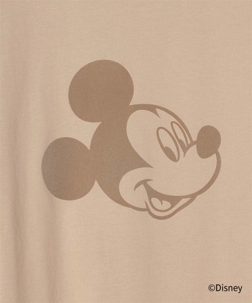 studio CLIP(スタディオクリップ)の「MICKEY / フロッキープリントTシャツ(Tシャツ/カットソー・レディース・ライトベージュ/チャコールグレー/グレー・FREE)」の12枚目の写真