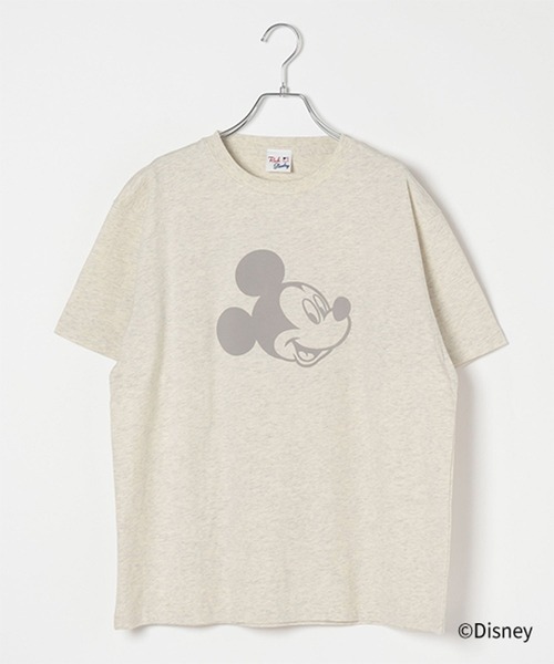 studio CLIP(スタディオクリップ)の「MICKEY / フロッキープリントTシャツ(Tシャツ/カットソー・レディース・ライトベージュ/チャコールグレー/グレー・FREE)」の19枚目の写真