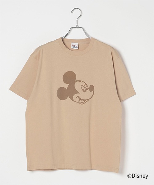 studio CLIP(スタディオクリップ)の「MICKEY / フロッキープリントTシャツ(Tシャツ/カットソー・レディース・ライトベージュ/チャコールグレー/グレー・FREE)」の20枚目の写真