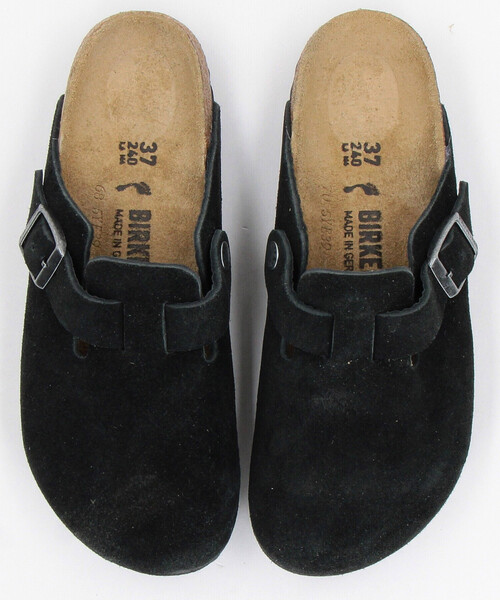 FREAK'S STORE（フリークスストア）の「BIRKENSTOCK/ビルケンシュトック Boston LEVE narrow[36～38サイズ展開]/ボストンスエードレザーシューズ/ナローフィット（サンダル・レディース・ブラック/ベージュ・38/36/37）」の3枚目の写真