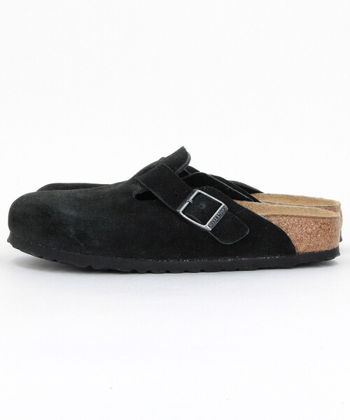 FREAK'S STORE（フリークスストア）の「BIRKENSTOCK/ビルケンシュトック Boston LEVE narrow[36～38サイズ展開]/ボストンスエードレザーシューズ/ナローフィット（サンダル・レディース・ブラック/ベージュ・38/36/37）」の4枚目の写真