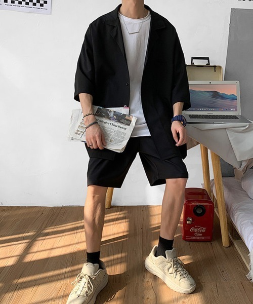 KELVIN(ケルヴァン)の「Minimal Relax Setup ミニマルリラックスセットアップ(セットアップ・メンズ・ブラック・MEDIUM/LARGE)」の7枚目の写真