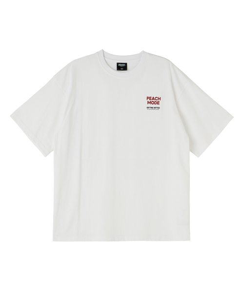 URBANAGE(アーバンエイジ)の「PEACH MODE オーバー半袖ホワイト(Tシャツ/カットソー・レディース・その他・MEDIUM/LARGE)」の5枚目の写真