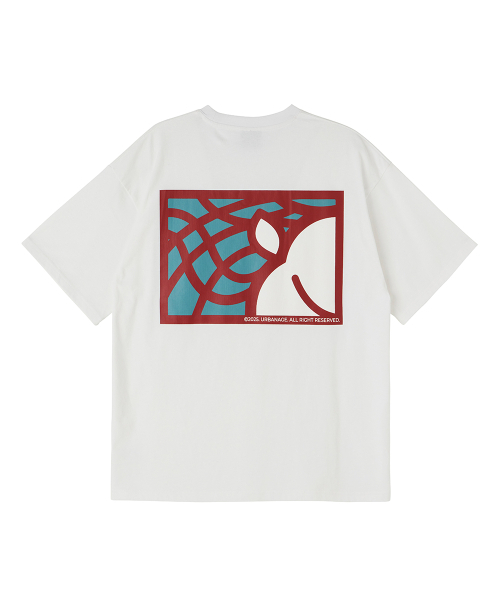 URBANAGE(アーバンエイジ)の「PEACH MODE オーバー半袖ホワイト(Tシャツ/カットソー・レディース・その他・MEDIUM/LARGE)」の4枚目の写真