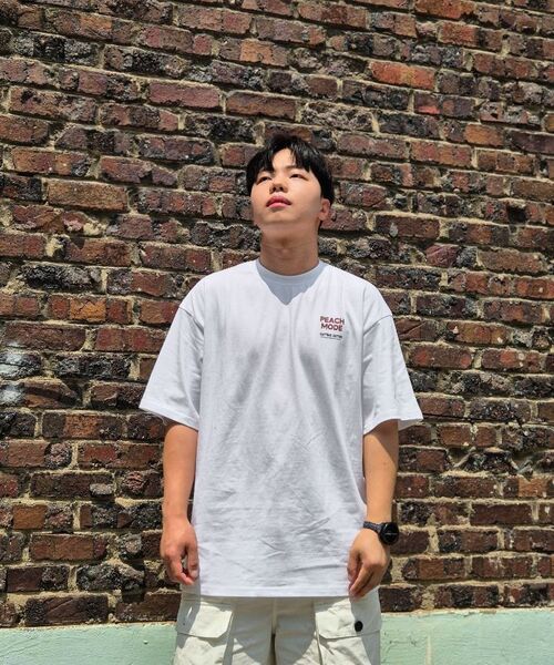 URBANAGE(アーバンエイジ)の「PEACH MODE オーバー半袖ホワイト(Tシャツ/カットソー・レディース・その他・MEDIUM/LARGE)」の19枚目の写真