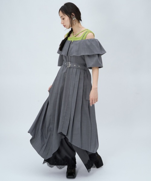 HARE(ハレ)の「2WAYオフショルイレヘムワンピース(HARE)(ワンピース・レディース・ピンク/ブラック/グレー/ブラック系その他・FREE)」の4枚目の写真
