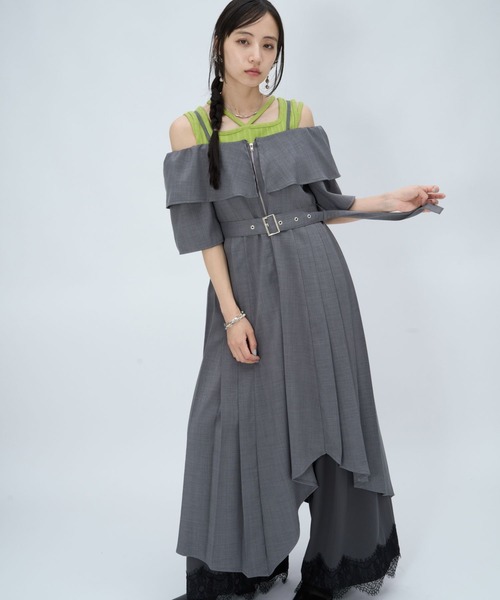 HARE(ハレ)の「2WAYオフショルイレヘムワンピース(HARE)(ワンピース・レディース・ピンク/ブラック/グレー/ブラック系その他・FREE)」の7枚目の写真