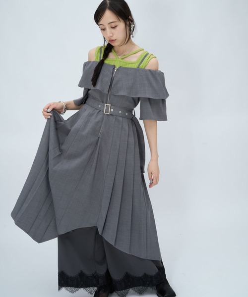 HARE(ハレ)の「2WAYオフショルイレヘムワンピース(HARE)(ワンピース・レディース・ピンク/ブラック/グレー/ブラック系その他・FREE)」の8枚目の写真