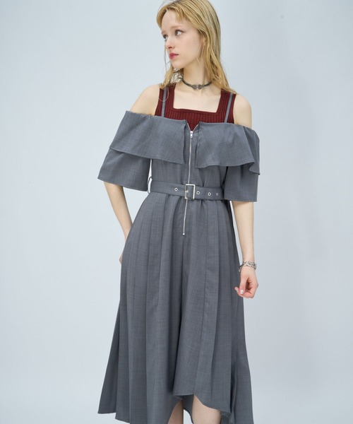 HARE(ハレ)の「2WAYオフショルイレヘムワンピース(HARE)(ワンピース・レディース・ピンク/ブラック/グレー/ブラック系その他・FREE)」の9枚目の写真