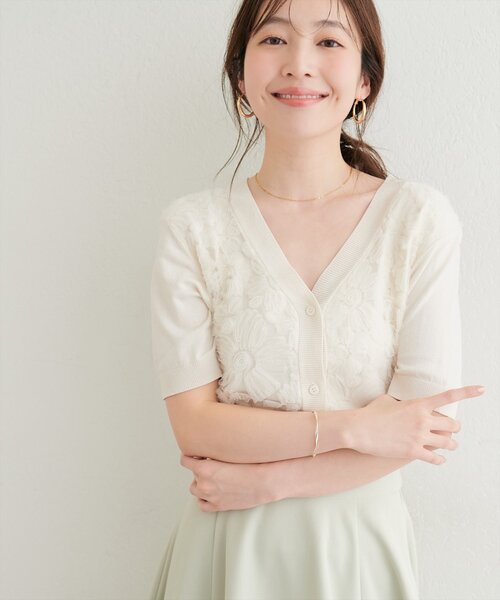 セール】フラワーチュールニット（ニット/セーター）｜natural couture