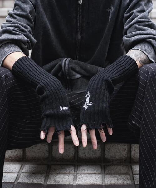 gibous/ギボス/damage knit arm cover（アームカバー）｜gibous