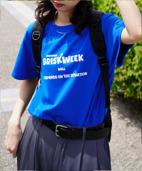 Chillfar(チルファー)の「Chillfar アソートミックスロゴTEEシャツ(Tシャツ/カットソー・レディース・ブルー系/レッド系/レッド/ブルー/イエロー/ピンク系1/イエロー系1/イエロー系/ピンク系/ブルー系1/ピンク/レッド系1・FREE)」の3枚目の写真