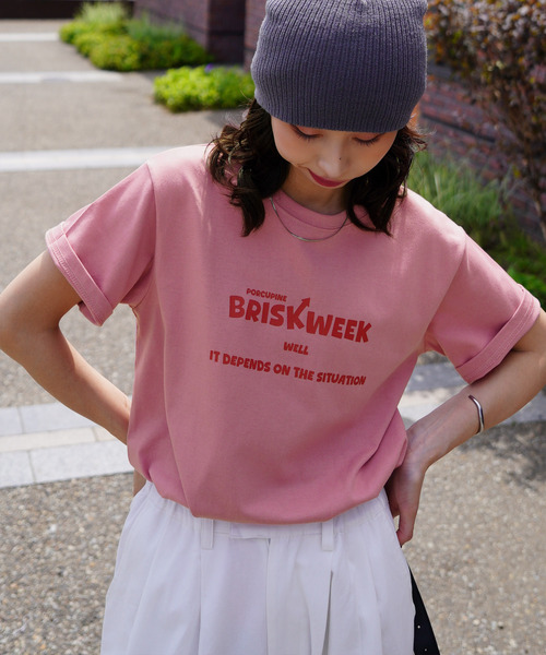 Chillfar(チルファー)の「Chillfar アソートミックスロゴTEEシャツ(Tシャツ/カットソー・レディース・ブルー系/レッド系/レッド/ブルー/イエロー/ピンク系1/イエロー系1/イエロー系/ピンク系/ブルー系1/ピンク/レッド系1・FREE)」の9枚目の写真