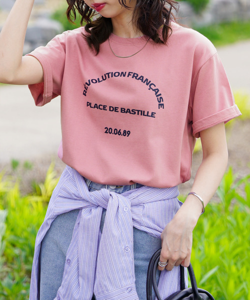 Chillfar(チルファー)の「Chillfar アソートミックスロゴTEEシャツ(Tシャツ/カットソー・レディース・ブルー系/レッド系/レッド/ブルー/イエロー/ピンク系1/イエロー系1/イエロー系/ピンク系/ブルー系1/ピンク/レッド系1・FREE)」の10枚目の写真