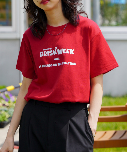 Chillfar(チルファー)の「Chillfar アソートミックスロゴTEEシャツ(Tシャツ/カットソー・レディース・ブルー系/レッド系/レッド/ブルー/イエロー/ピンク系1/イエロー系1/イエロー系/ピンク系/ブルー系1/ピンク/レッド系1・FREE)」の11枚目の写真