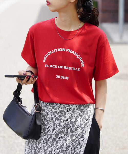 Chillfar(チルファー)の「Chillfar アソートミックスロゴTEEシャツ(Tシャツ/カットソー・レディース・ブルー系/レッド系/レッド/ブルー/イエロー/ピンク系1/イエロー系1/イエロー系/ピンク系/ブルー系1/ピンク/レッド系1・FREE)」の12枚目の写真