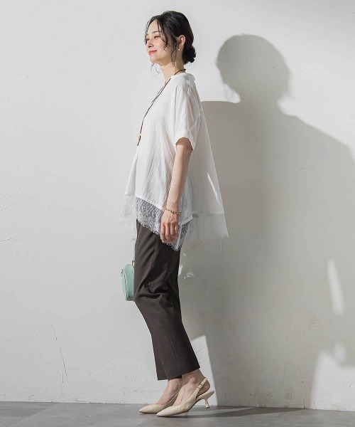 LAUTREAMONT（ロートレアモン）の「Everydayテーパードパンツ（その他パンツ・レディース・ブラウン/ネイビー/ホワイト・7号/9号/11号）」の15枚目の写真