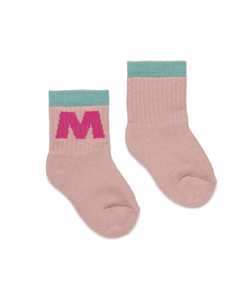 MARNI（マルニ）の「MARNI（マルニ）Baby インターシャニットソックス（ソックス/靴下・キッズ・グレー/ライトピンク・Ⅱ/Ⅲ）」の2枚目の写真