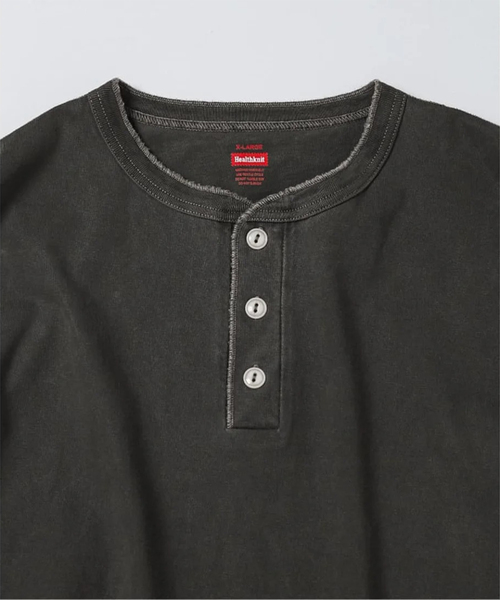 Healthknit(ヘルスニット)の「Healthknit / ヘルスニット 別注 ヘンリーネックTシャツ(Tシャツ/カットソー・メンズ・ホワイト/ブラウン/ブラック系その他/グレー・SMALL/MEDIUM/LARGE/X-LARGE)」の16枚目の写真