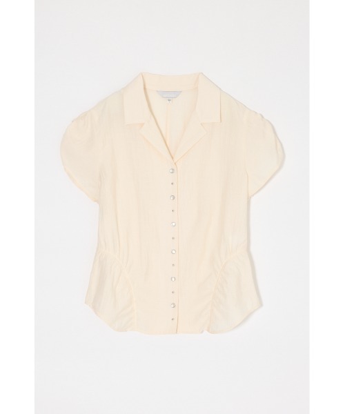 MOUSSY(マウジー)の「STUDDED OPEN COLLAR シャツ(シャツ/ブラウス・レディース・ライトピンク/ライトブラック/オフホワイト・1/2)」の2枚目の写真