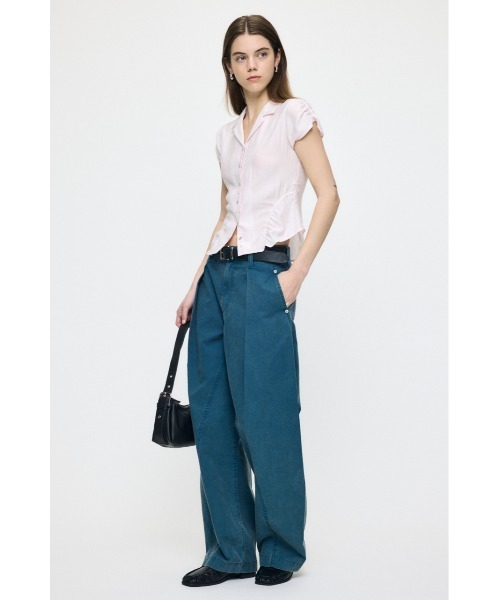 MOUSSY(マウジー)の「STUDDED OPEN COLLAR シャツ(シャツ/ブラウス・レディース・ライトピンク/ライトブラック/オフホワイト・1/2)」の11枚目の写真