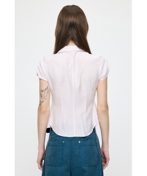 MOUSSY(マウジー)の「STUDDED OPEN COLLAR シャツ(シャツ/ブラウス・レディース・ライトピンク/ライトブラック/オフホワイト・1/2)」の15枚目の写真