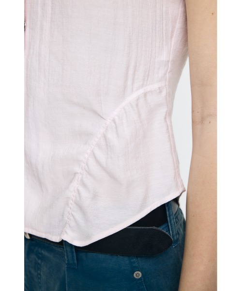 MOUSSY(マウジー)の「STUDDED OPEN COLLAR シャツ(シャツ/ブラウス・レディース・ライトピンク/ライトブラック/オフホワイト・1/2)」の19枚目の写真