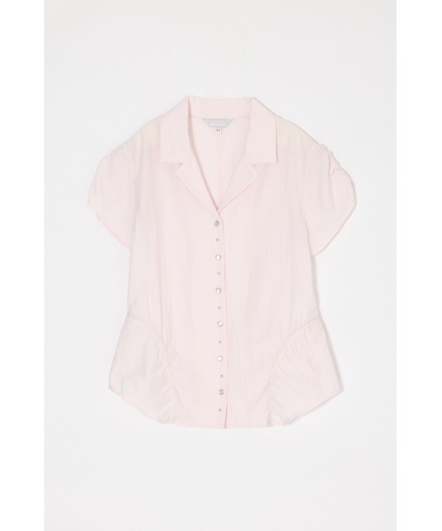 MOUSSY(マウジー)の「STUDDED OPEN COLLAR シャツ(シャツ/ブラウス・レディース・ライトピンク/ライトブラック/オフホワイト・1/2)」の20枚目の写真