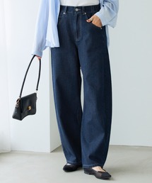 【低身長さん向け】オシャレに見えるカーブデニムパンツ64丈