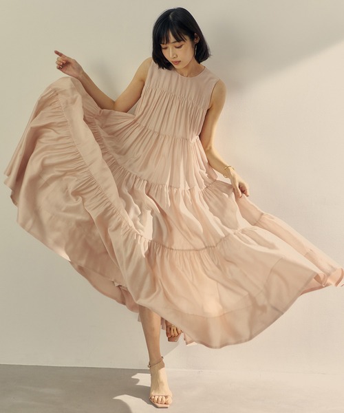 ワンピース（ピンク/桃色系・ロング・マキシ丈）ファッション通販
