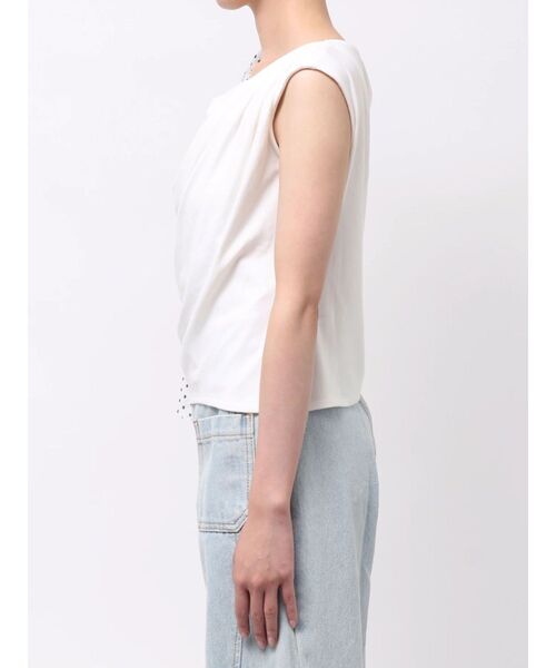LAGUNAMOON(ラグナムーン)の「ドットリボンドレープカットソー 【夏服】(Tシャツ/カットソー・レディース・ホワイト/ブラウン/ブラック/ライトブルー・FREE)」の19枚目の写真