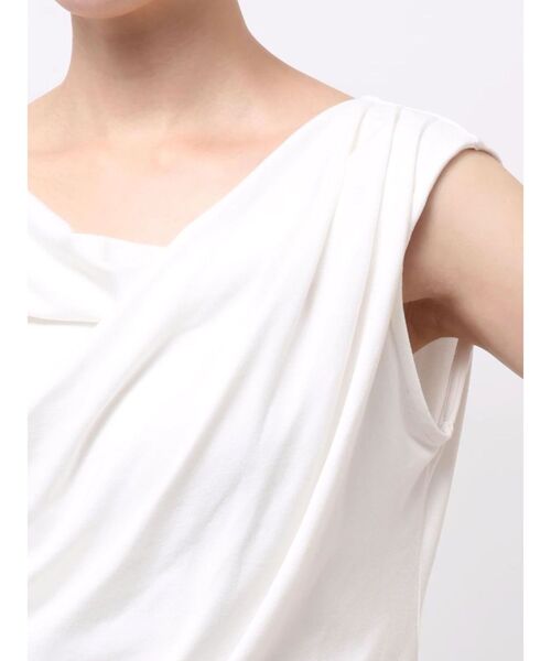 LAGUNAMOON(ラグナムーン)の「ドットリボンドレープカットソー 【夏服】(Tシャツ/カットソー・レディース・ホワイト/ブラウン/ブラック/ライトブルー・FREE)」の8枚目の写真