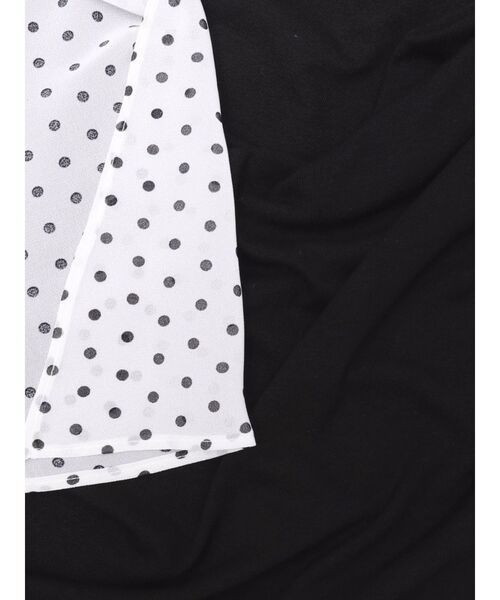 LAGUNAMOON(ラグナムーン)の「ドットリボンドレープカットソー 【夏服】(Tシャツ/カットソー・レディース・ホワイト/ブラウン/ブラック/ライトブルー・FREE)」の13枚目の写真