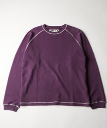 Sourcream（サワークリーム）の「【Sourcream】ワッフルラグラン配色ステッチL/STEE（Tシャツ/カットソー）」