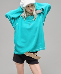 Sourcream | 【Sourcream】ワッフルラグラン配色ステッチL/STEE(Tシャツ/カットソー)