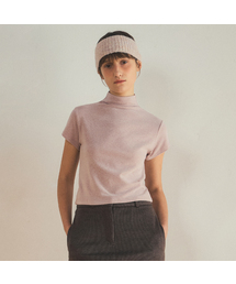 angora half turtleneck logo t-shirt_4color