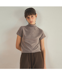 angora half turtleneck logo t-shirt_4color