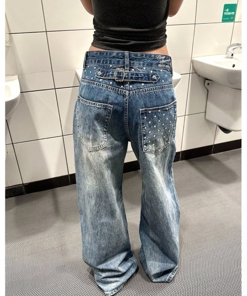 center i(センターアイ)の「スター柄プリントヴィンテージワイドデニムパンツ(デニムパンツ・レディース・ブルー・M/L)」の10枚目の写真