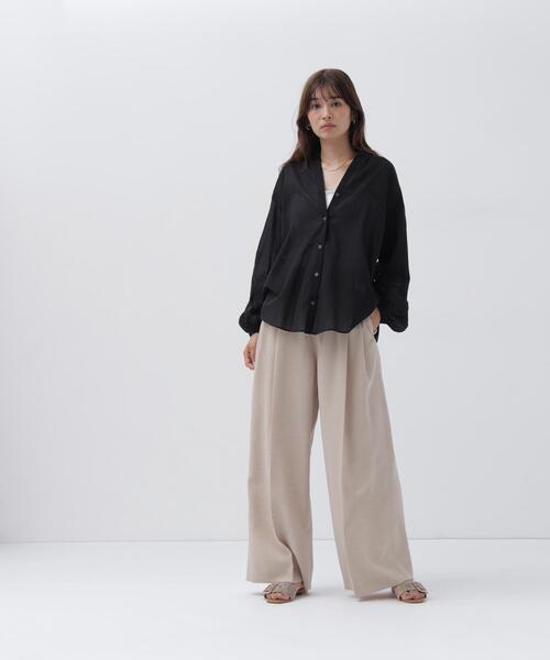 NATURAL BEAUTY BASIC(ナチュラルビューティーベーシック)の「スキッパードルマンシャツ(シャツ/ブラウス・レディース・ピンク/ブルー/オフホワイト/ブラック・FREE)」の11枚目の写真