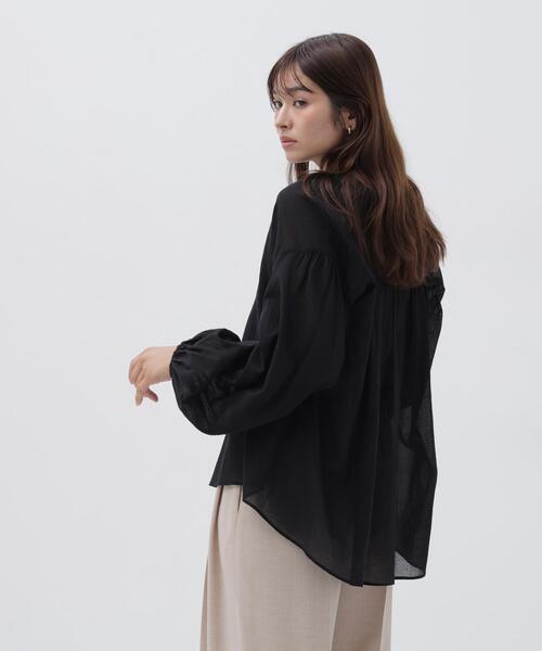 NATURAL BEAUTY BASIC(ナチュラルビューティーベーシック)の「スキッパードルマンシャツ(シャツ/ブラウス・レディース・ピンク/ブルー/オフホワイト/ブラック・FREE)」の12枚目の写真