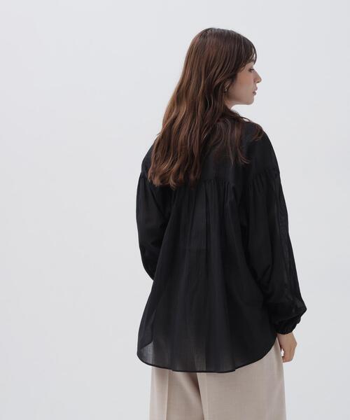 NATURAL BEAUTY BASIC(ナチュラルビューティーベーシック)の「スキッパードルマンシャツ(シャツ/ブラウス・レディース・ピンク/ブルー/オフホワイト/ブラック・FREE)」の14枚目の写真